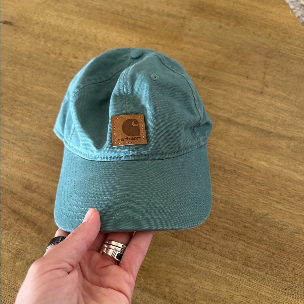 Carhartt Men's/ Women’s Unisex Cotton Canvas Cap (Sea Pine) - Picture 2 of 4